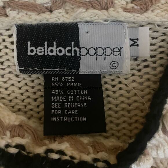 Vintage 80s Beldoch Popper Floral Heart Embroidered Sweater Romantic Grandmacore - Picture 4 of 8